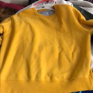 Yellow champion crew neck